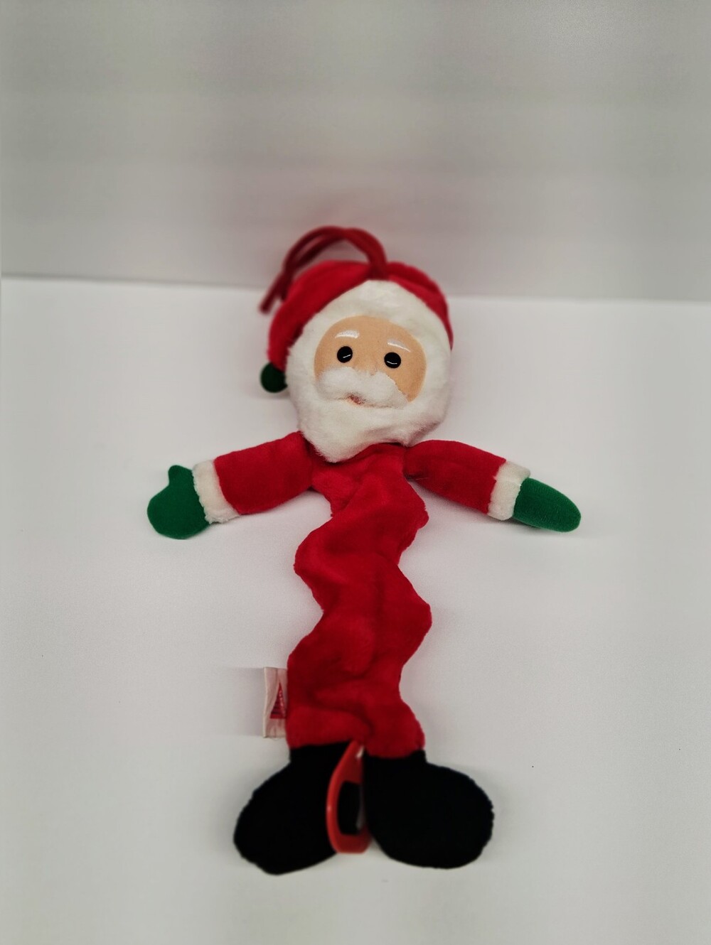 VTG 1988 Dakin 14" Musical Santa Plush Pull String Crib Hanger Jingle Bells